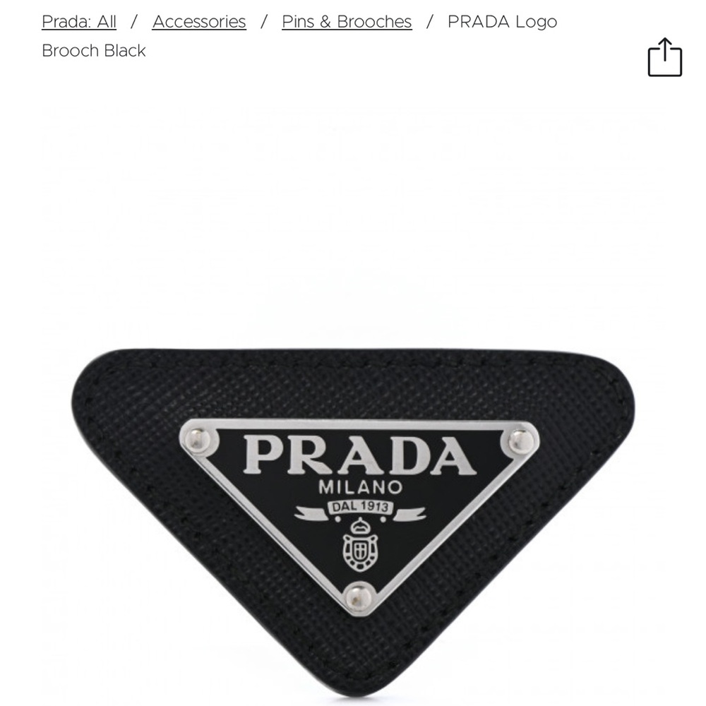Prada Black Triangle Logo Badge